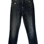 Mother The Flirt Chew Jeans in Cat & Kings Wash Straight Leg Jeans Size 24 Black Photo 0