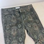 Free People  Corduroy Paisley Straight Leg Jeans Photo 1