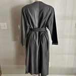 Vintage 70’s designer Oleg Cassini gray two toned wool button midi shift dress Size 14 Photo 9