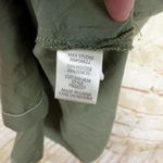 Max Studio Shirt Dress Womens XS Olive Army Green Utility Pockets Button SS Photo 5