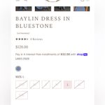 NWOT Joyfolie Baylin Dress in Bluestone Size XS Blue Photo 7