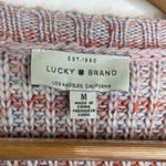 Lucky Brand  Sweater Pink Striped Marled Crewneck Knit Chunky Women Medium NWT Photo 6