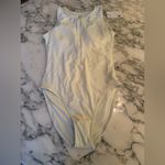 Quince NIB Italian Zip-Front One-Piece Swimsuit Ivory White Women's Size Medium Photo 6