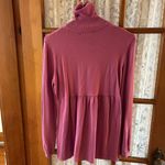 Style & Co . Pink Turtleneck Long Sleeve Babydoll Sweater Medium Photo 2