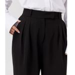 Maj'r The High Waisted Pleated Front Wide Leg Trouser Pants Black Women's Size 6 Photo 2