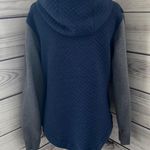 KAVU Navy Blue & Grey Quilted Hooded Sweatshirt Photo 3