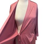 Kennedy Blue  Pink Ruffle Wrap Silky Pink Robe One Size Photo 7