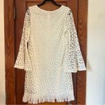 Boho Floral Cream Fringe Dress White Photo 1