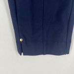 Dana Buchman Ankle Pants Womens Medium Navy Blue Super Stretch Mid Rise Slim Fit Photo 4