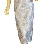 MIDNIGHT VELVET TULLE & TAFFETA SILVER MIDI SKIRT (16) Photo 0