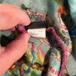 Roja Multicolored Floral Beaded Fringe Wool Skirt XL Purple Photo 9