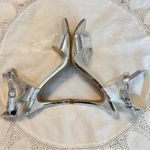 a.n.a . Silver High Heels Shoes Women’s Size 7.5 Strappy Prom Wedding HoCo Photo 9