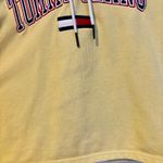 Tommy Hilfiger Jeans Oversized Drawstring Hoodie Sweatshirt Yellow Womens XS Photo 3