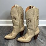 Dan Post Vintage cream brown  heeled cowboy cowgirl boots - 7 N ($250) Photo 3