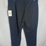 Ivanka Trump Black Ankle Pants Size 12 NWT Gold Zippers Stretch Trousers Photo 1