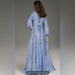 Jovani  sparkling blue Embellished Long Sleeve sheath Dress 25950 ladies size 16 Photo 5