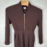 Varley  Talia Super Soft Coffee Bean Chocolate Brown Zip Up Jumpsuit Size Medium Photo 1