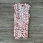 All Saints Hali Areias Mini Dress Pink Ruffled Ruched, Size US 10 Photo 1