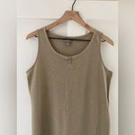 J. JILL Sleeveless Tank Henley Maxi Dress Cotton Minimalist Sleeveless Size S Tan Photo 3