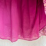 Love Shack Fancy cherry wine ditzy floral tiered mini skirt size small Photo 6