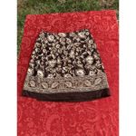 Kathie Lee Collection  Brown‎ Faux Wrap Skirt Size 12 Vintage Midi Floral Photo 3