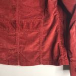 L.L. Bean ladies Corduroy button up fall chore coat Jacket size medium Red Photo 11