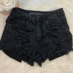 American Eagle Black Distressed High Rise Shorts Photo 2