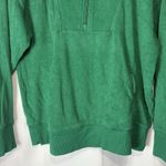 Aerie  Kelly Green 1/4 Zip Terry Oversized Sweater Size S Offline Cozy Photo 2