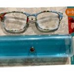 PIONEER WOMAN SWEET ROSE BLUE LIGHT SCREEN PROTECTION GLASSES & CASE Photo 1