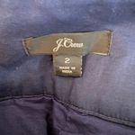 J.Crew  Tie Waist Shorts‎ Navy Blue High Rise Cotton Size 2 Career Casual Photo 6