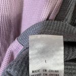 Andree by Unit Andrée by Unit Colorblock Top Womens L Purple V-Neck Waffle Knit Patchwork Boho Photo 5