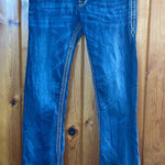 Rock Revival  ferry Blue Bootcut Jeans with Embellished Pockets mid rise size 30 Photo 0