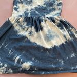 Cotton Express  tie dye chambray 100% cotton blue buttoned mini dress, size S Photo 12