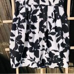 White House | Black Market WHBM Black/White Floral Cotton/Silk DRESS 6 Photo 10