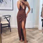 Michael Costello x REVOLVE Parker Maxi Dress in Brown Photo 1