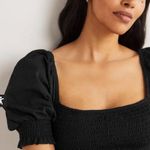NEW Boden Puff Short Sleeve Square Neck black pullover semi fitted top blouse 8 Photo 2