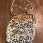 Vintage Sun N Sand Silky Animal Print Beaded Coastal Western Woven Cross… Photo 0