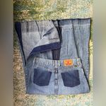 Lucky Brand Vintage 2001 distressed contrast button fly denim maxi skirt, size 8 Photo 15