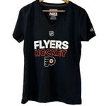 Adidas Women's Medium Philadelphia Flyers NHL Hockey T-Shirt Tee Shirt Black Photo 0