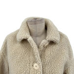 Madewell Sherpa Walton Shirt-Jacket Cream Ivory Button Down Size XS Photo 3