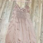 Odd Molly  baby doll cami 100% silk dress dusty pink tan size small Photo 8