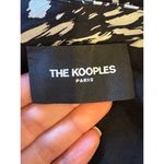 The Kooples Skirt Women Medium Black White Animal Flowing Long Asymmetric Midi Photo 9