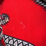 Leidirose Red Paisley Print Dress Short Sleeve Vintage Made in Philippines Size M Photo 5