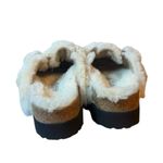 Birkenstock  Teddy Eggshell Boston Big Buckle Flex Platform Slides Photo 1