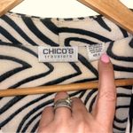 Chico's XL Zebra Abstract Travelers Open Front Cardigan Sweater Lightweight Photo 5