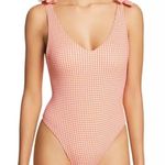 Eberjay Eberjey Betty Noelle Tie Shoulders Swimsuit sz S Gingham  $169 Photo 0