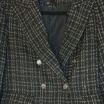 Mina Self Women's Black and White Tweed Blazer Photo 7