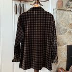 Vintage Velvet Gingham Plaid Oversized Button Photo 8