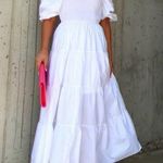 VICI  | Modena Puff Sleeve Tiered Midi Dress Photo 0