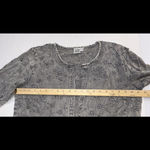 Parsley & Sage 3/4 Sleeve Gray Floral Embroidered Distressed VTG Wash Cardigan Size L Photo 8